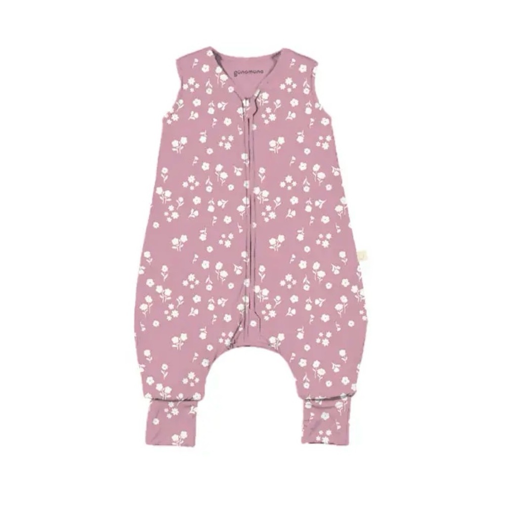 Gunamuna Footie Sleep Sack Short Sleeve 2.5 tog in Mini Floral Size 3-6 months